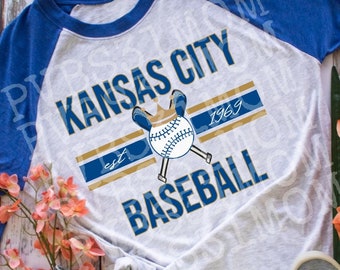 Kansas City Baseball Established Shirt, Kansas City Baseball Tee, KC Baseball Spirit Wear Shirt, Kansas City Baseball Top, KC Crown Baseball