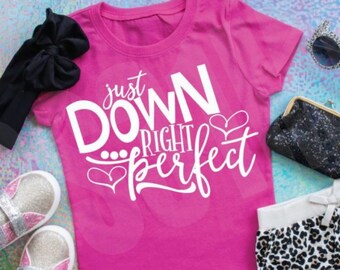 Down Right Perfect Kid Shirt, Down Syndrome T-shirt, Downs Syndrome Awareness Tee, Cute Graphic Top for Kids Tee, Youth Down Syndrome Top