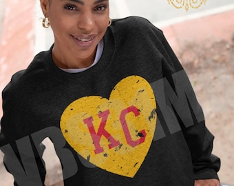 KC Heart Football Tee: Kansas City Spirit Shirt