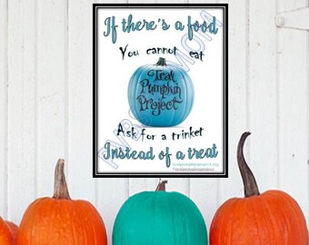 Teal Pumpkin Project Sign - INSTANT DOWNLOAD