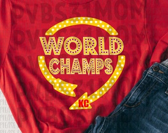 Kansas City World Champs Sign Shirt, Kansas City Football shirt,  KC Football Spirit Wear, Kansas City Sign Tee, Football Champion T-Shirt