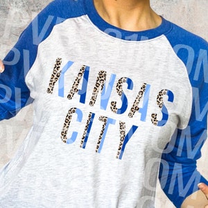 Kansas City Baseball Shirt: Leopard Print KC Royals Spirit Wear