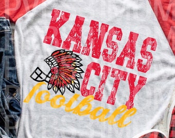 Kansas City Football Shirt: KC Helmet, Sports Spirit Wear