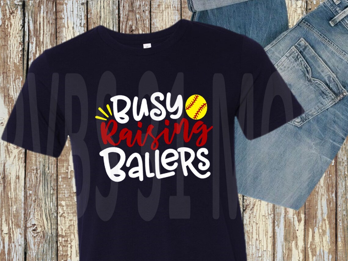 Baseball/Softball Team Spirit Wear Shirt Busy Raising Ballers Etsy