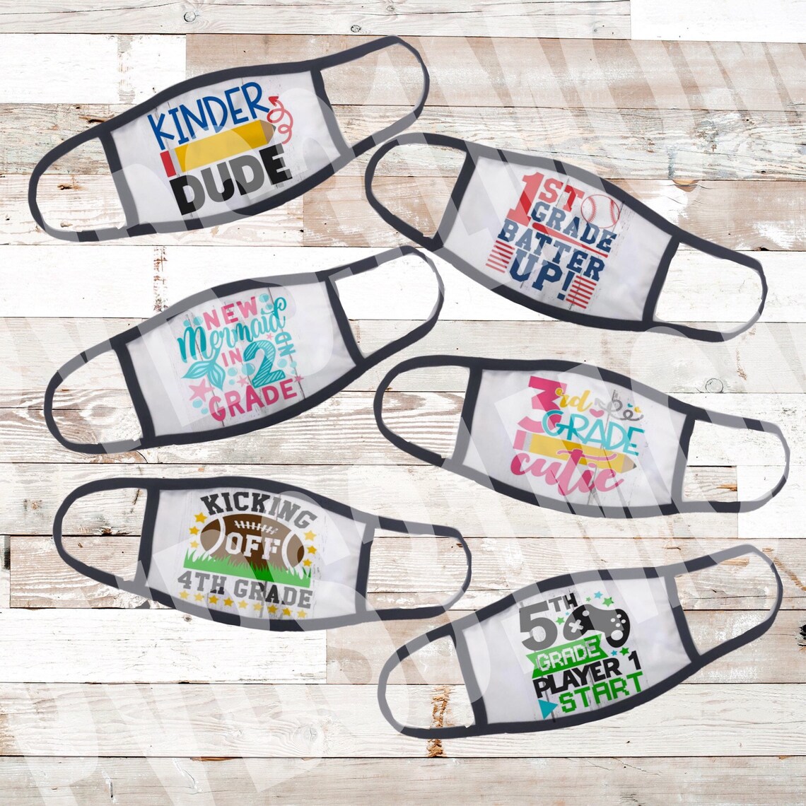 Grade School Masks for kids Elementary Preschool Masks PreK Etsy