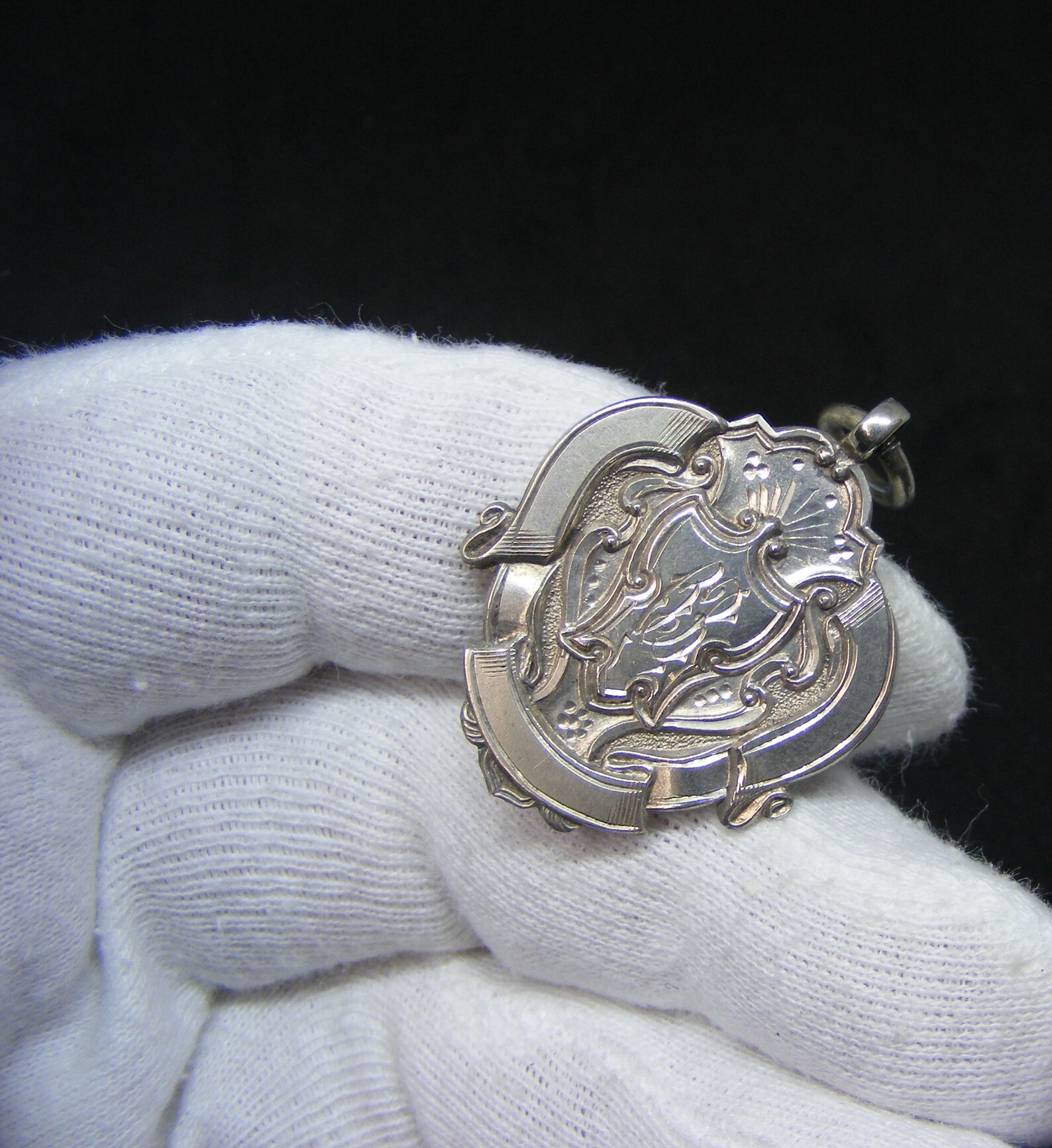 Antique Sterling Silver Albert Watch Chain Fob Medal by James Etsy