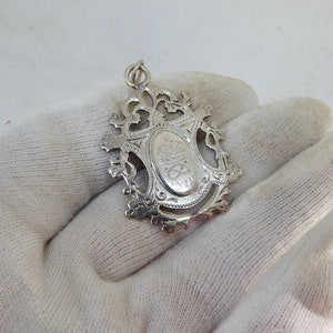 Antique Sterling Silver Albert Fob Medal by Charles Edward Adams 1908