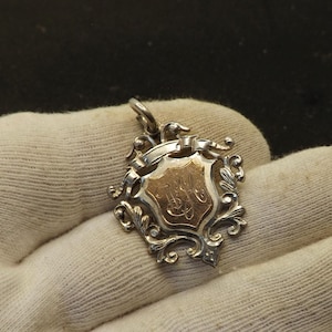 Antique Sterling Silver &  Gold Albert Fob Medal by Robert Pringle 1906