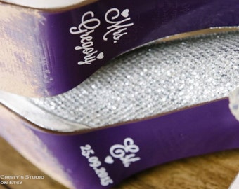 Waterproof Vinyl Wedding Shoe Decals