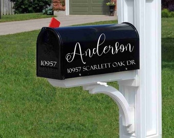Mailbox Last Name and Address Decal