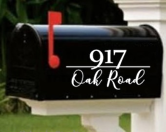 Mailbox Number and Address Decal - Housewarming gift - Wedding Gift