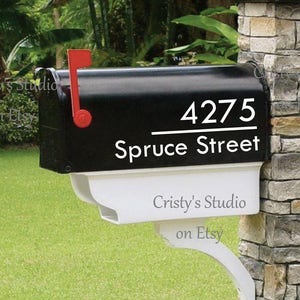 Mailbox Number and Address Decal