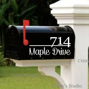 Mailbox Number and Address Decal Label Vinyl Sticker