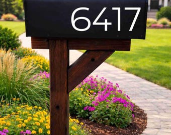 Personalized Mailbox Decal: Modern Address Number Stickers