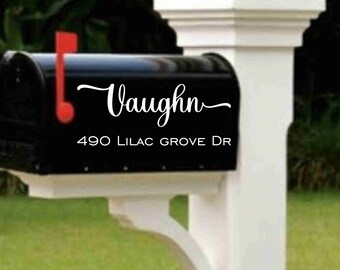 Mailbox Last Name and Address Decal