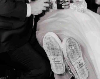 Custom Wedding Shoe Decal Stickers for Sneakers or Converse