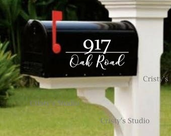 Mailbox Number and Address Decal