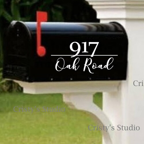 Mailbox Address Number Stickers cost is for up to 4 Etsy
