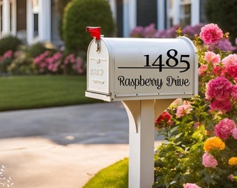 Mailbox Number and Address Decal Custom Label for Mail Box Sticker