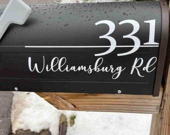 Mailbox Number and Address Decal