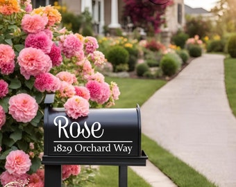 Mailbox Number and Address Decal House Label Mail Box Last Name Letter Sticker