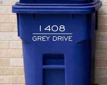 Custom Address Decal for Mailbox, Trash, Recycling Cans and More