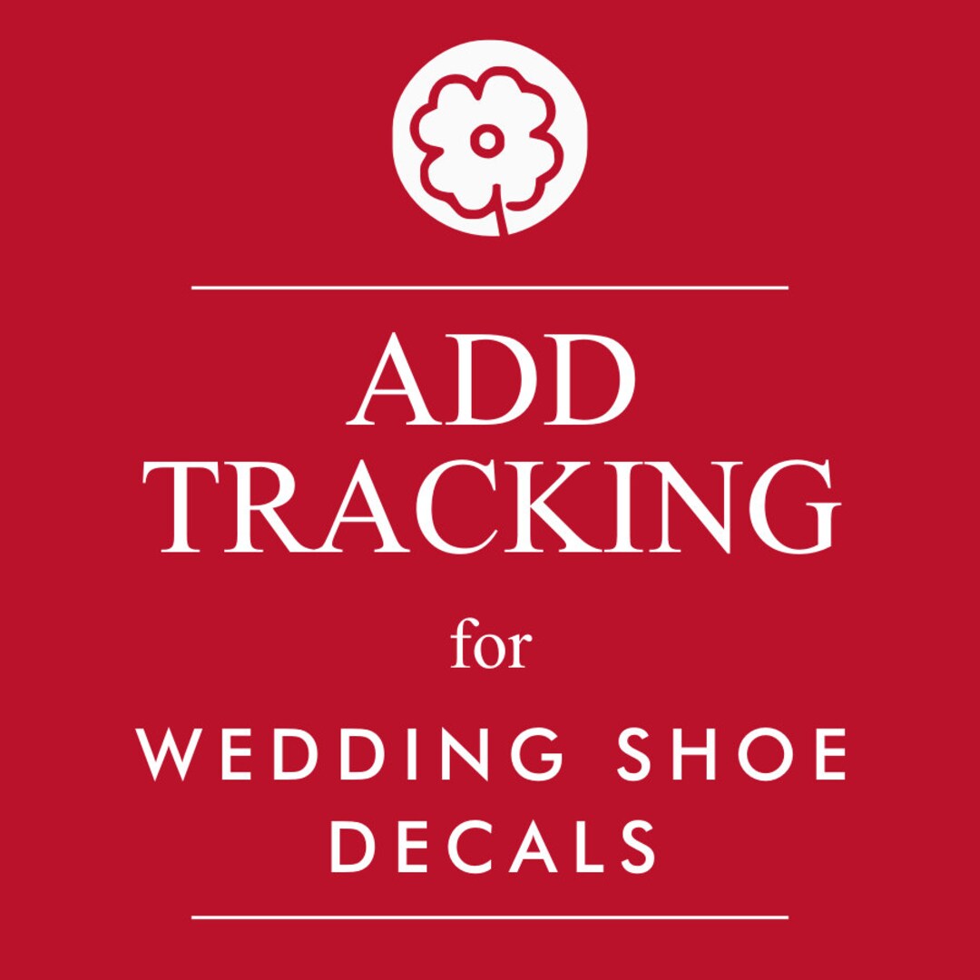 Add Tracking for My Wedding Shoe Decals Etsy