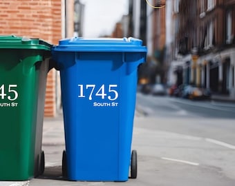 Garbage Decal Recycling Label Address label Custom Address Numbers for Compost Decal Trashcan