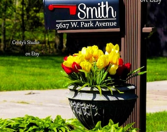 Custom Mailbox Number Vinyl Letter House Address Identification Display Residence Marker Street Sign Outdoor Mail Box Decal Adhesive Design