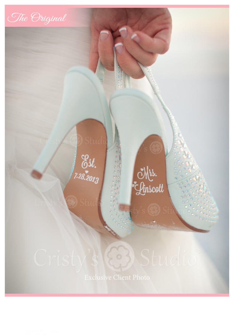 Wedding Shoe Decals - Shoe Decals for Wedding 