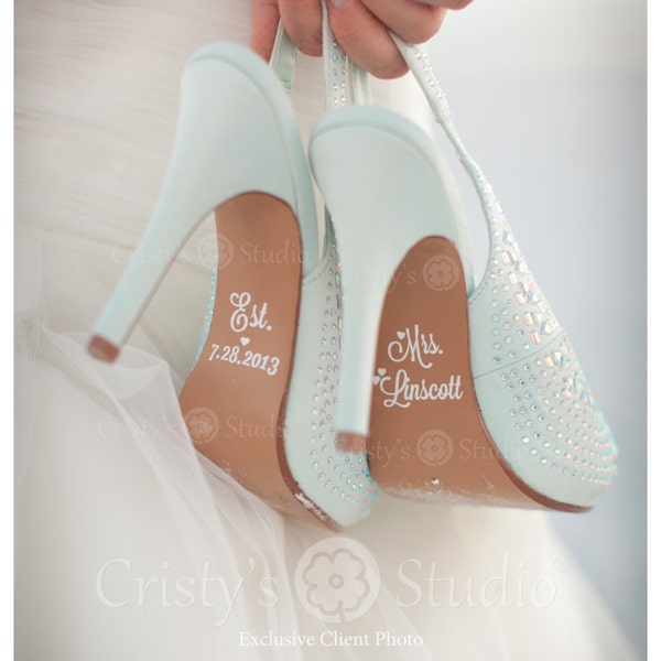 Stickers chaussures de mariage
