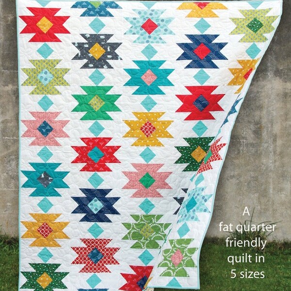 Tahoe quilt pattern by Cluck Cluck Sew - modern geometric, Allison Harris, aztec, native, confident beginner quilt, fat quarter quilt