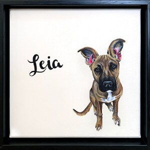 Dog portrait painting