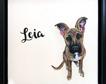 Dog portrait painting