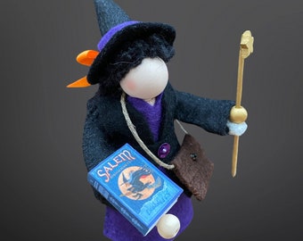 Juvenile Witch Clothespin Ornament