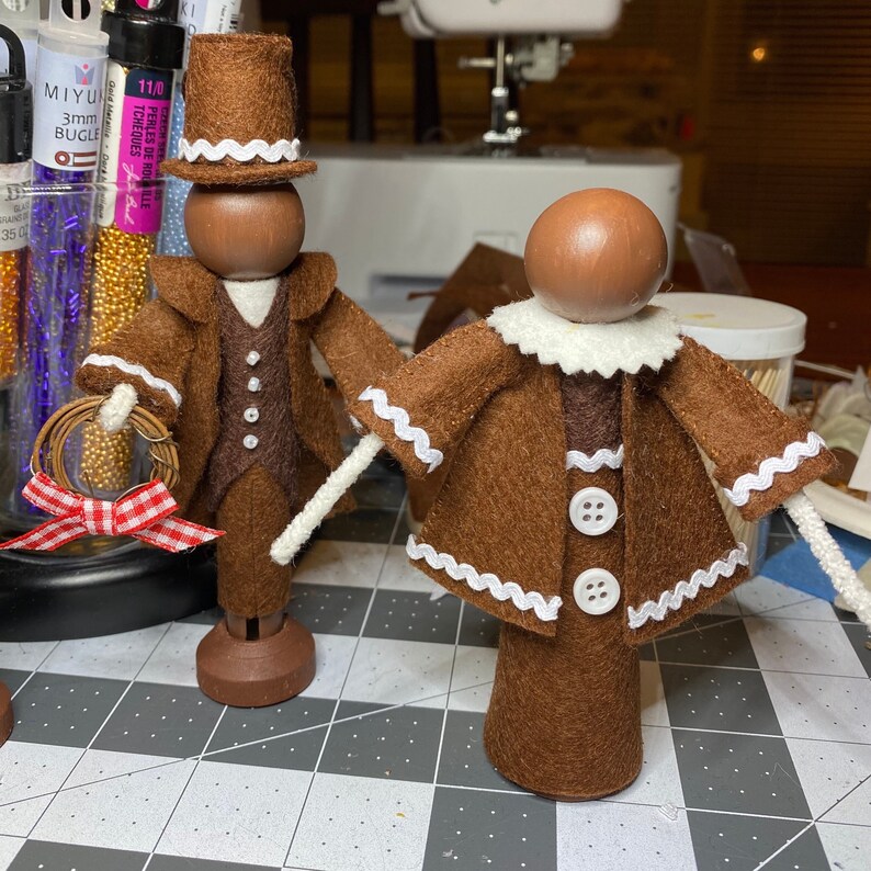 Gingerbread Lady Clothespin Ornament Etsy