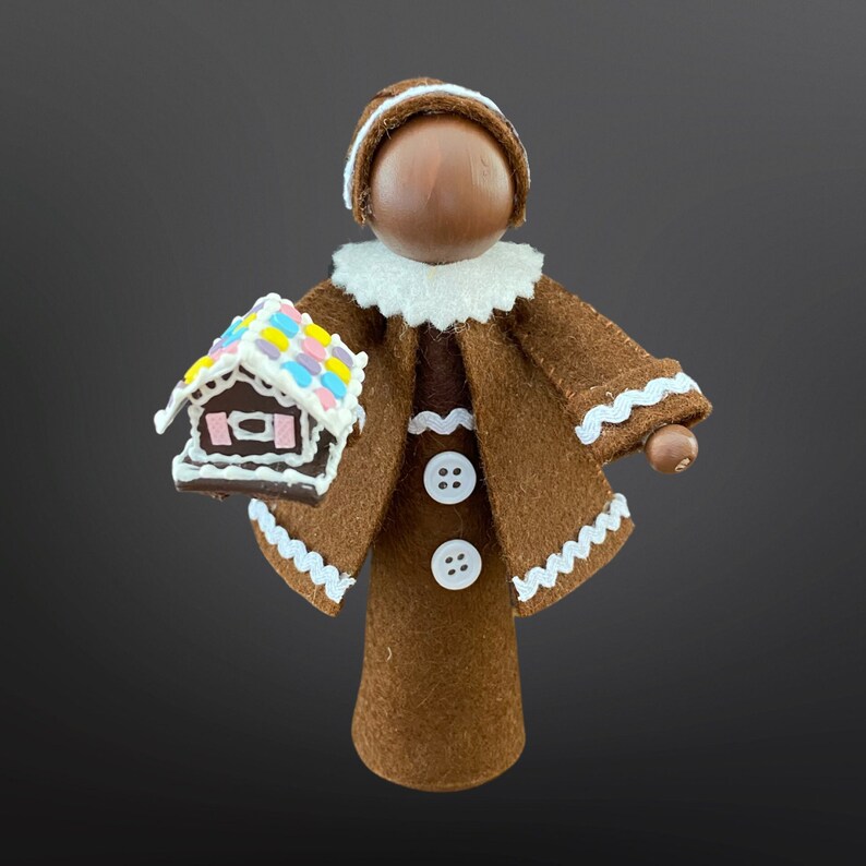 Gingerbread Lady Clothespin Ornament Etsy