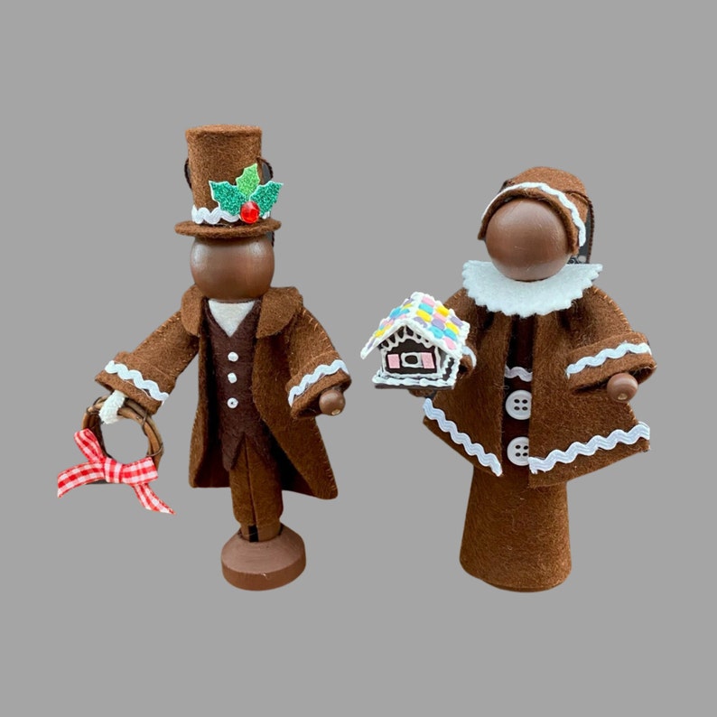 Gingerbread Lady Clothespin Ornament Etsy