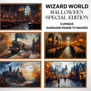 Halloween Edition Frame TV Art 4K Wizard World School Bundle | Samsung Frame TV Art | Digital Download | Magic School Inspired | Unique Art