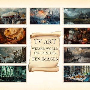 Frame TV Art 4K Wizard World School Bundle | Samsung Frame TV Art | Digital Download | Magic School Inspired | Oil Painting Style | Artistic