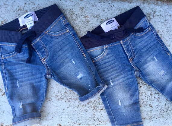 Newborn distressed cheap jeans