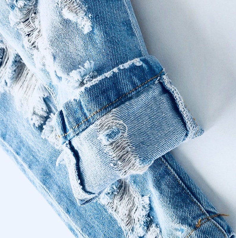 Baby Girl Jeans Distressed Toddler Girl Trendy Jeans Etsy