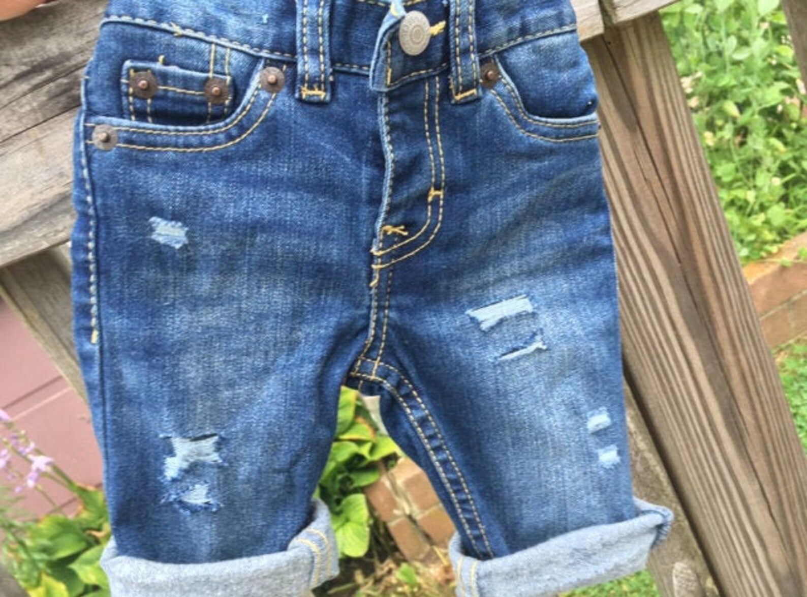 Baby boy jeans distressed denim newborn boy toddler jeans Etsy