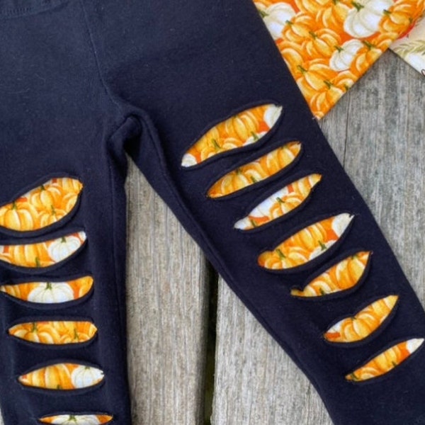 Kids Ripped Leggings Etsy