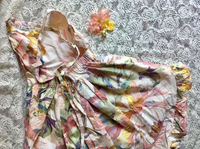 Boho Flower Girl Dress Summer Floral Toddler Junior | Etsy