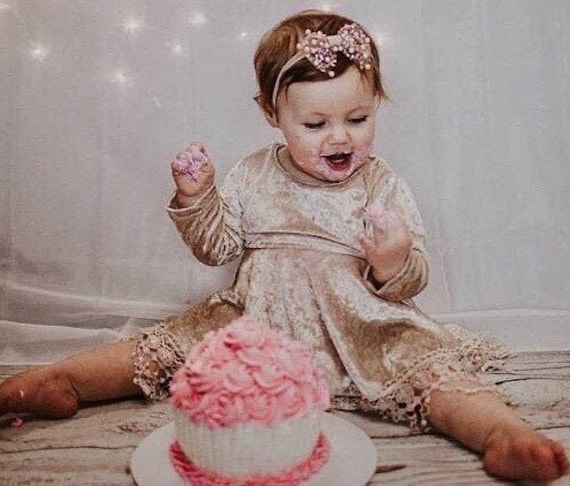 Baby Girl Crushed Velvet Boho Dress Gold Ivory Velvet Flower Girl Dress Toddler Junior Bridesmaid Princess Birthday Dress the BECCA Etsy Canada