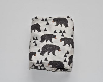 Bear Minky Crib Sheet Woodland Bedding Minky Sheet Bear Etsy