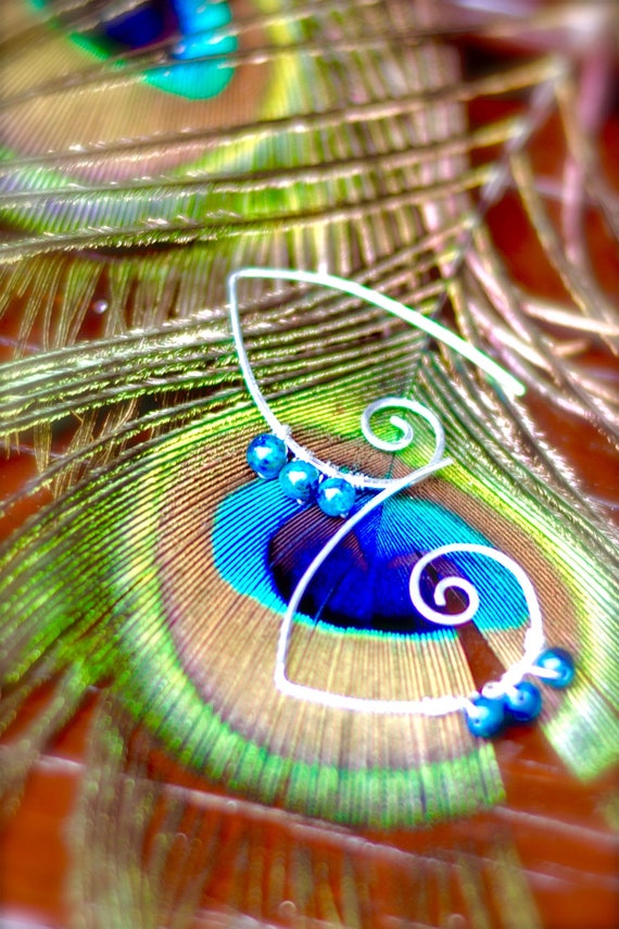 Teardrop Swirls wire-wrapped Semi-Precious Stones / Sterling | Etsy