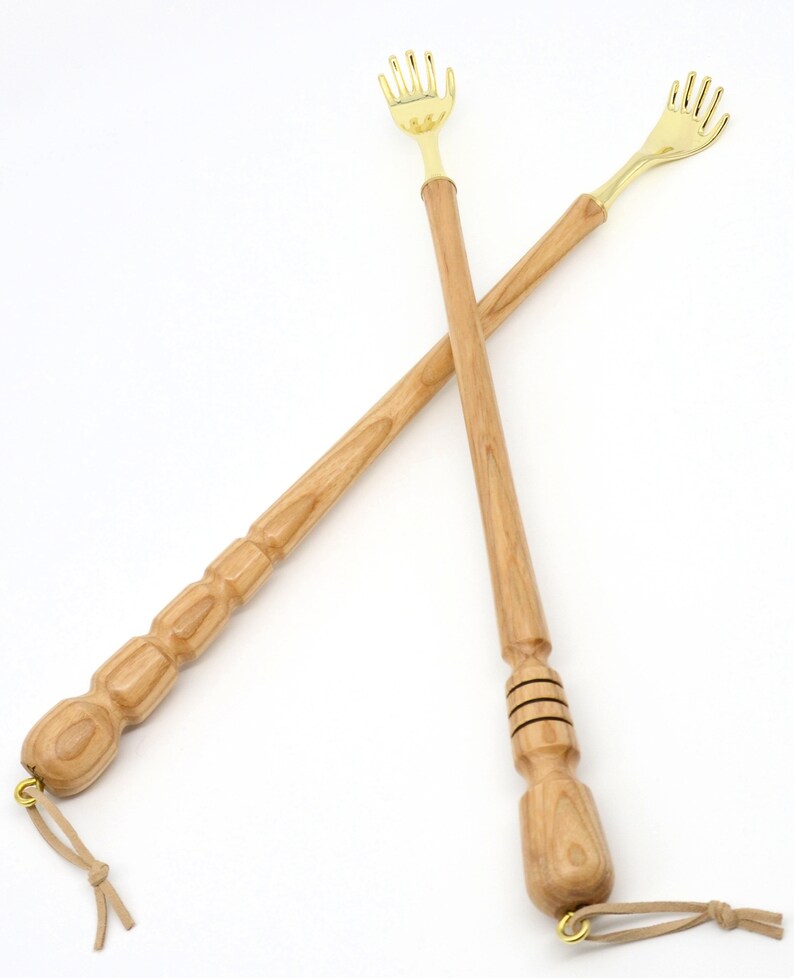 Back Scratcher with Custom Handturned Wood Handle Etsy