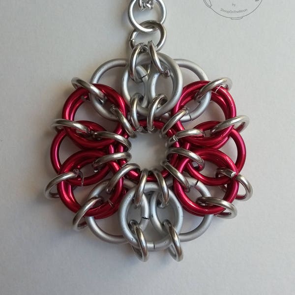 Canadian Flag Chain Mail Pendant